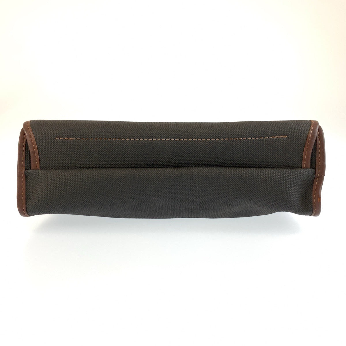 26202
Dunhill ダンヒル ブラウン ブラック ゴールド金具 PVC / レザー クラッチバッグ セカンドバッグ メンズ A14