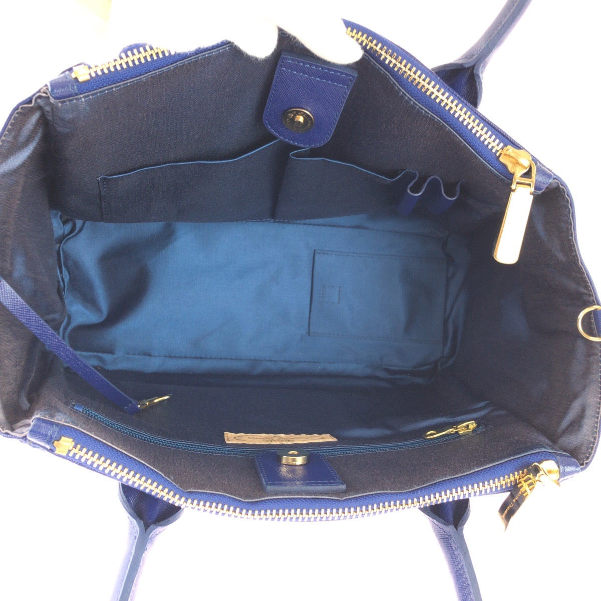 26203
Samantha Thavasa サマンサタバサ ブルー ゴールド金具 レザー ハンドバッグ トートバッグ レディース AB4