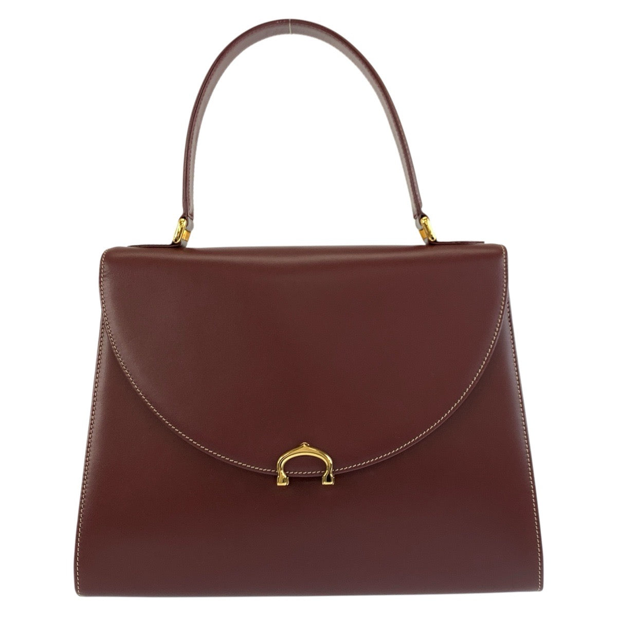 26207
CARTIER カルティエ ヴィンテージ マストライン ボルドー ゴールド金具 レザー ハンドバッグ レディース A44