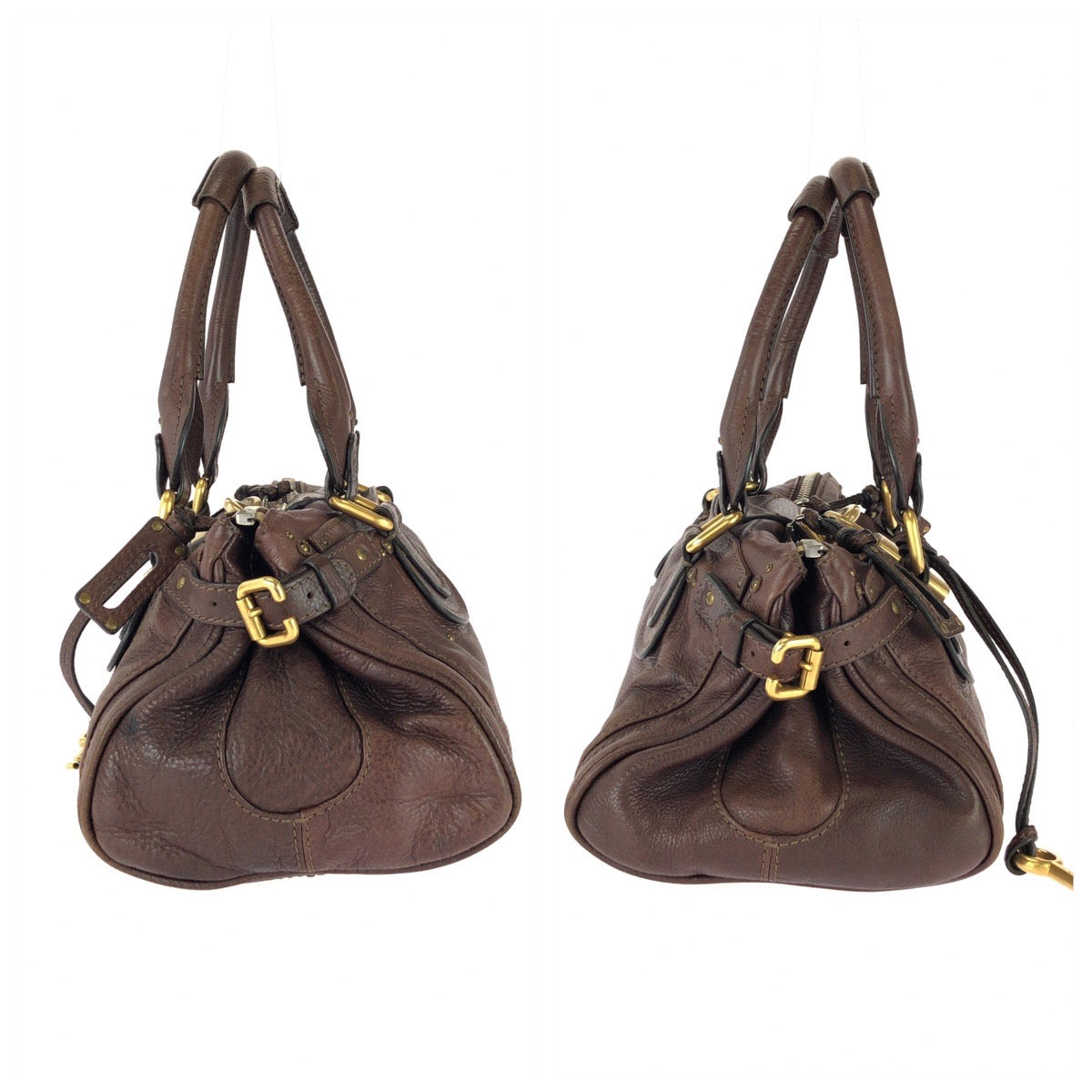 26210
Chloe クロエ ヴィンテージ パディントン ブラウン ゴールド金具 レザー ハンドバッグ ショルダーバッグ ミニボストンバッグ レディース ABP82
