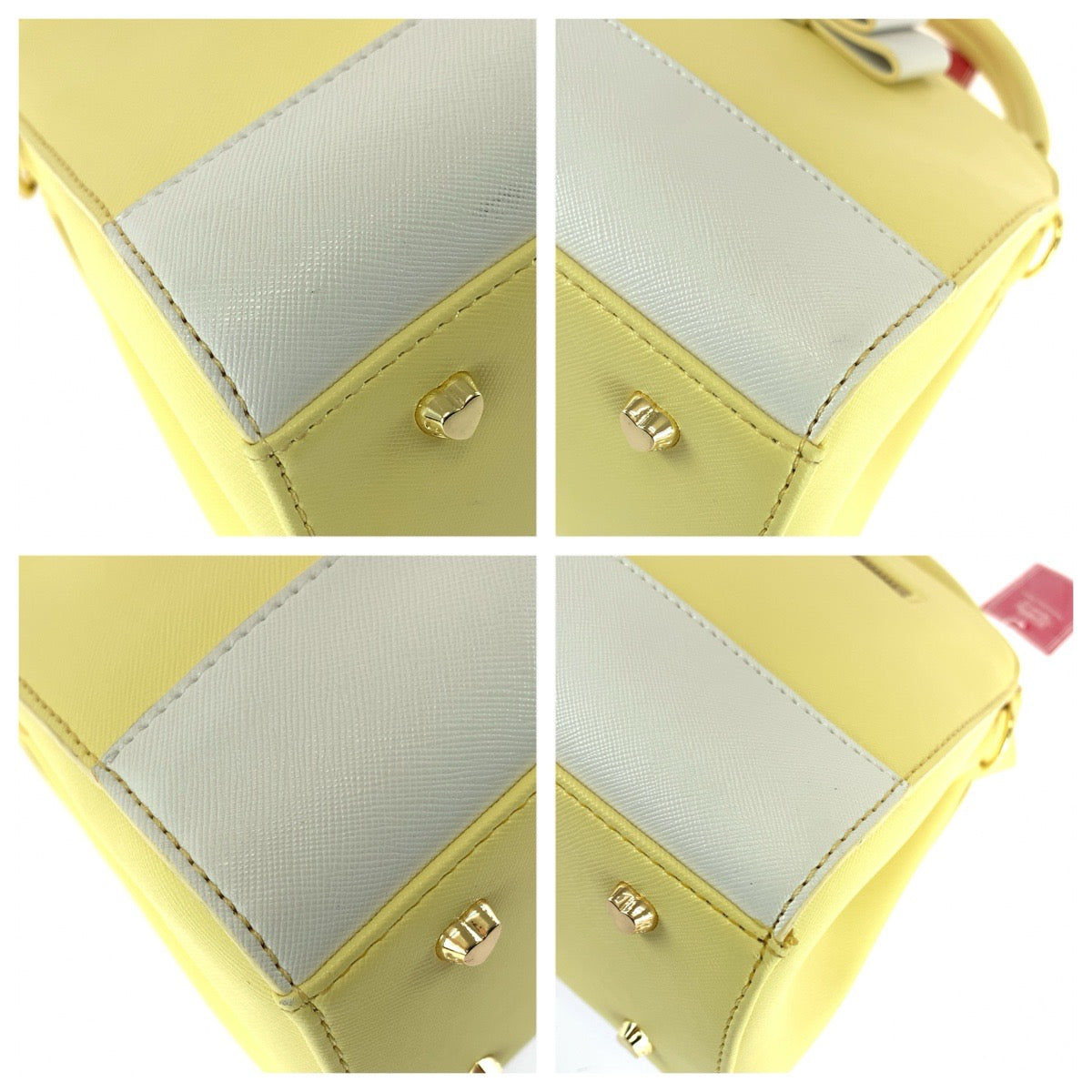 26211
Samantha Vega サマンサベガ メルドー ２way イエロー ホワイト ゴールド金具 合成皮革 1610110131 ハンドバッグ ショルダーバッグ レディース SA14