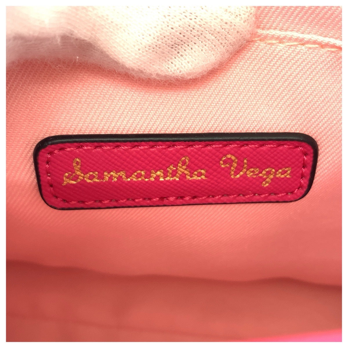 26212
Samantha Vega サマンサベガ ２way ピンク ゴールド金具 合成皮革 / メタル ハンドバッグ チェーンショルダーバッグ レディース A14