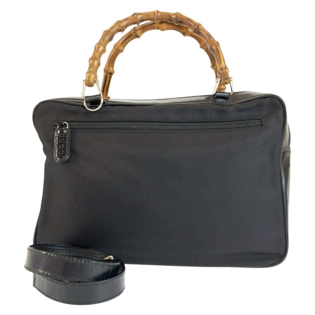 26213
GUCCI グッチ バンブー ブラック 黒 シルバー金具 ナイロン / エナメル 000 2040 0538 ハンドバッグ ショルダーバッグ 2way レディース ABP23