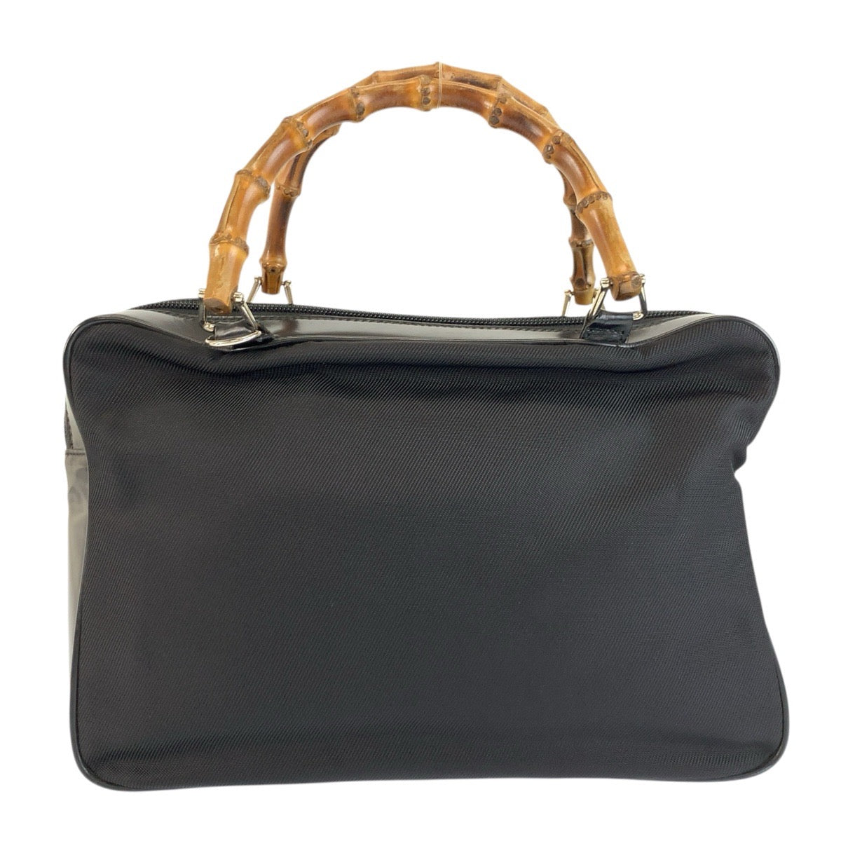 26213
GUCCI グッチ バンブー ブラック 黒 シルバー金具 ナイロン / エナメル 000 2040 0538 ハンドバッグ ショルダーバッグ 2way レディース ABP23