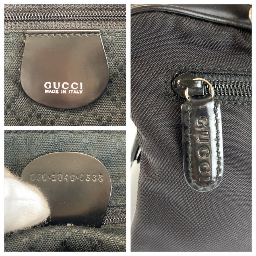 26213
GUCCI グッチ バンブー ブラック 黒 シルバー金具 ナイロン / エナメル 000 2040 0538 ハンドバッグ ショルダーバッグ 2way レディース ABP23