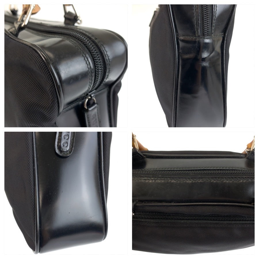 26213
GUCCI グッチ バンブー ブラック 黒 シルバー金具 ナイロン / エナメル 000 2040 0538 ハンドバッグ ショルダーバッグ 2way レディース ABP23