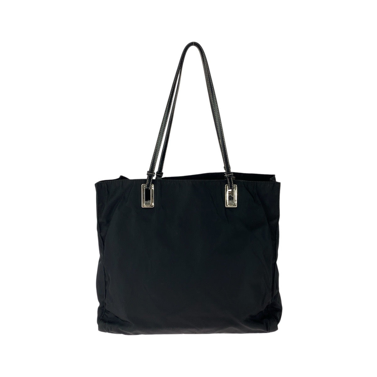 26219
PRADA プラダ テスート 三角ロゴプレート ブラック 黒 シルバー金具 ナイロン / レザー トートバッグ ショルダーバッグ レディース ABP35