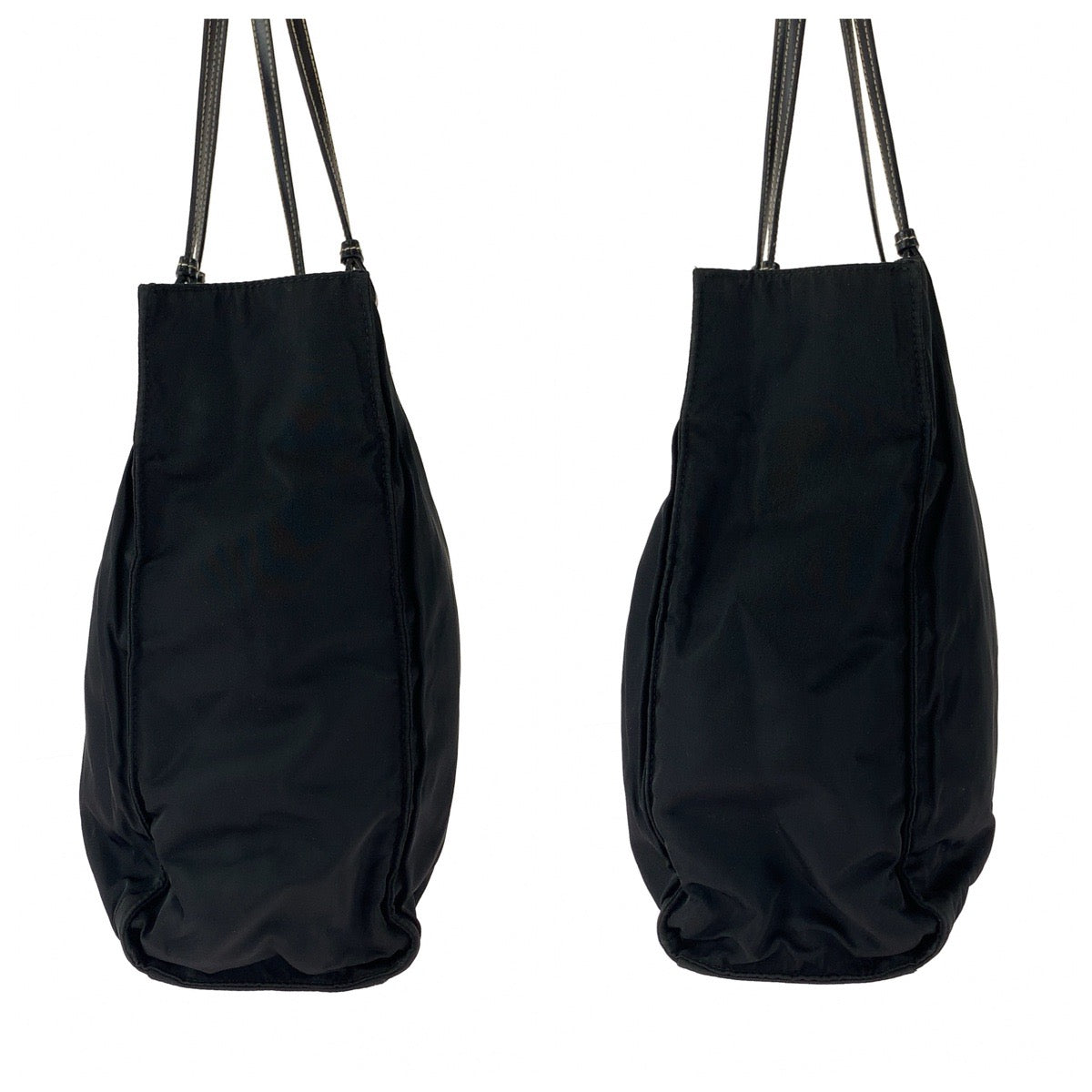 26219
PRADA プラダ テスート 三角ロゴプレート ブラック 黒 シルバー金具 ナイロン / レザー トートバッグ ショルダーバッグ レディース ABP35