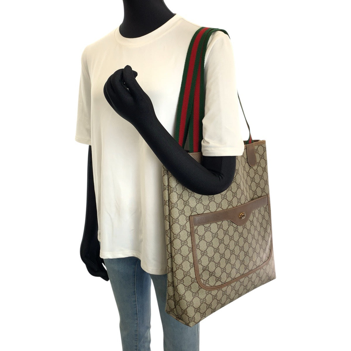26220
GUCCI グッチ オールドグッチ シェリーライン ベージュ ブラウン GGスプリームキャンバス 39 02 003 トートバッグ ショルダーバッグ レディース ABP28