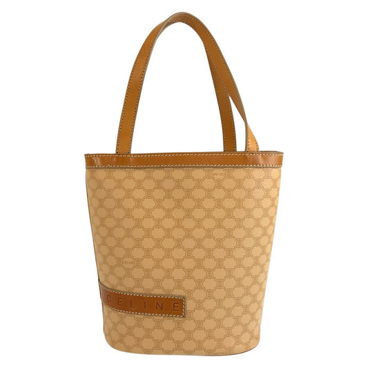 26221
CELINE セリーヌ ヴィンテージ マカダム ベージュ ブラウン PVC MC00/2 トートバッグ ハンドバッグ レディース ABP49