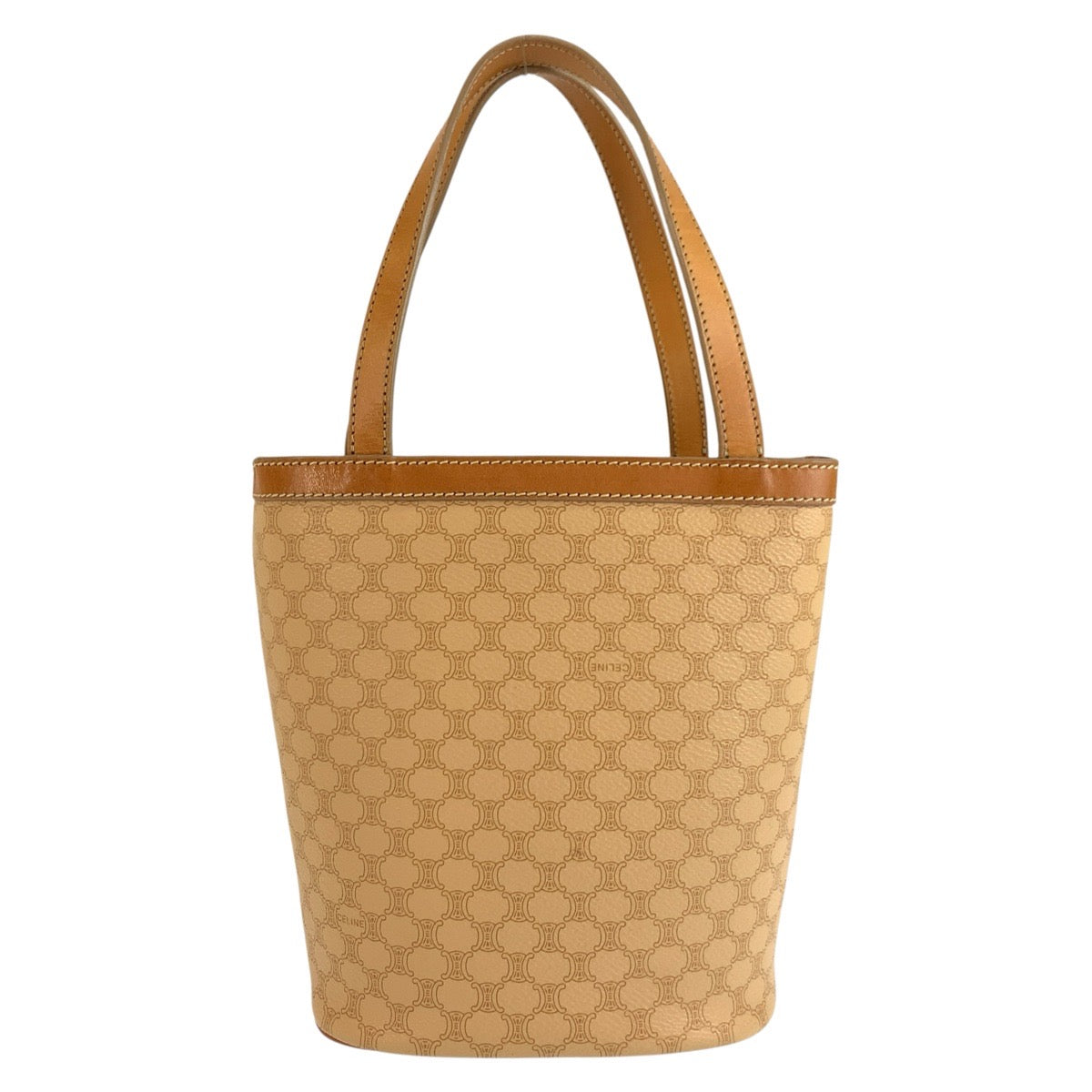 26221
CELINE セリーヌ ヴィンテージ マカダム ベージュ ブラウン PVC MC00/2 トートバッグ ハンドバッグ レディース ABP49