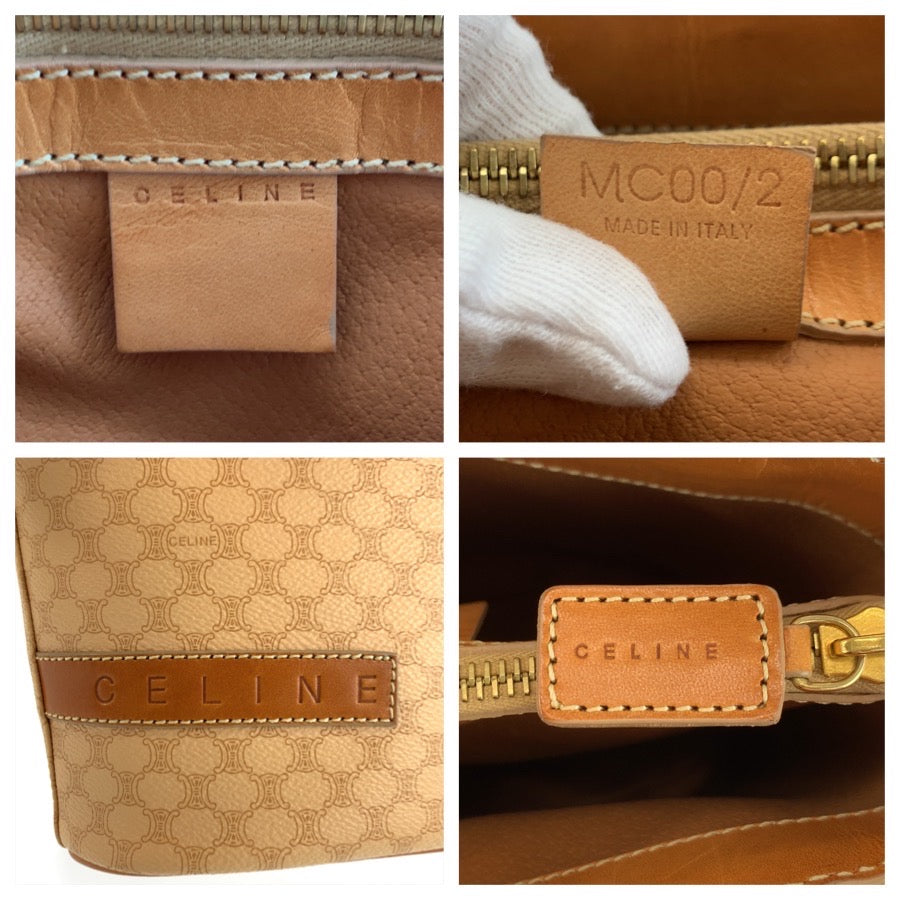 26221
CELINE セリーヌ ヴィンテージ マカダム ベージュ ブラウン PVC MC00/2 トートバッグ ハンドバッグ レディース ABP49
