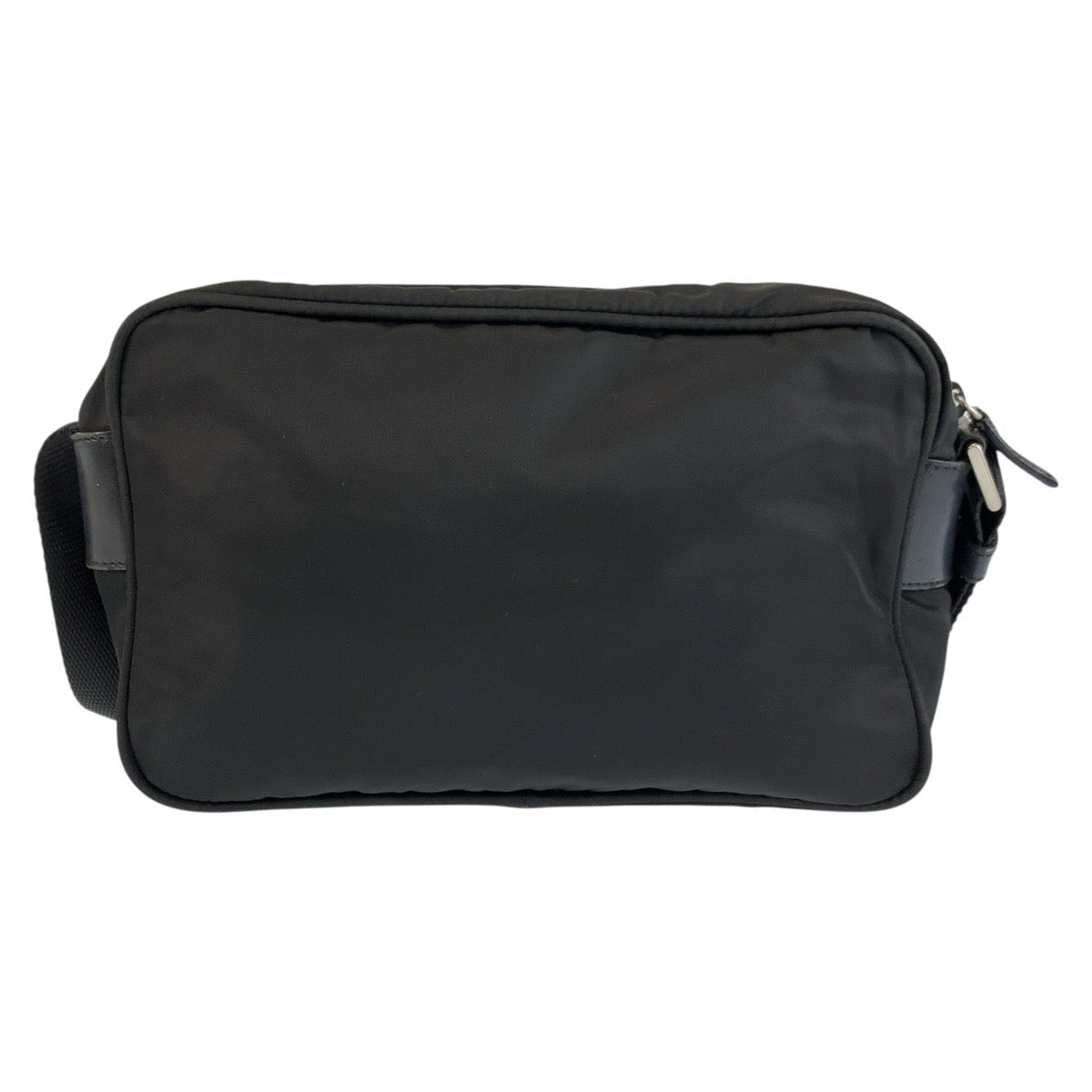 26222
PRADA プラダ テスート 三角ロゴプレート ブラック 黒 シルバー金具 ナイロン ショルダーバッグ カメラバッグ ポシェット メンズ ABP37