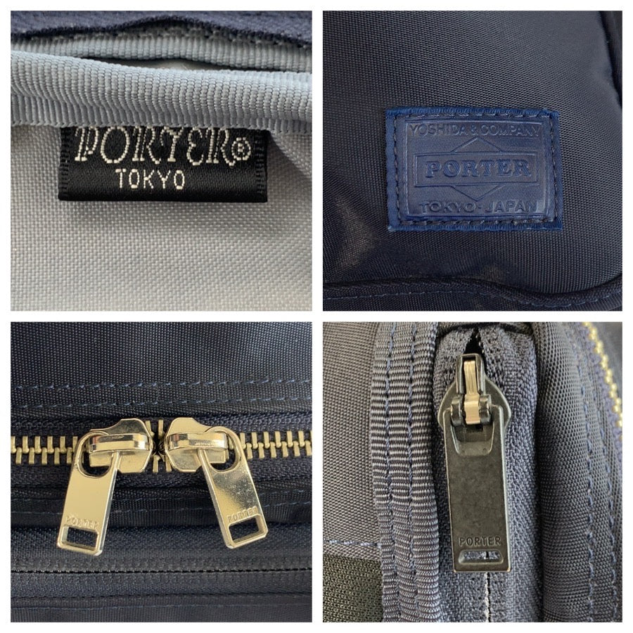26224
PORTER ポーター リフト ネイビー シルバー金具 ナイロン ビジネスバッグ ブリーフケース リュック3way メンズ A23