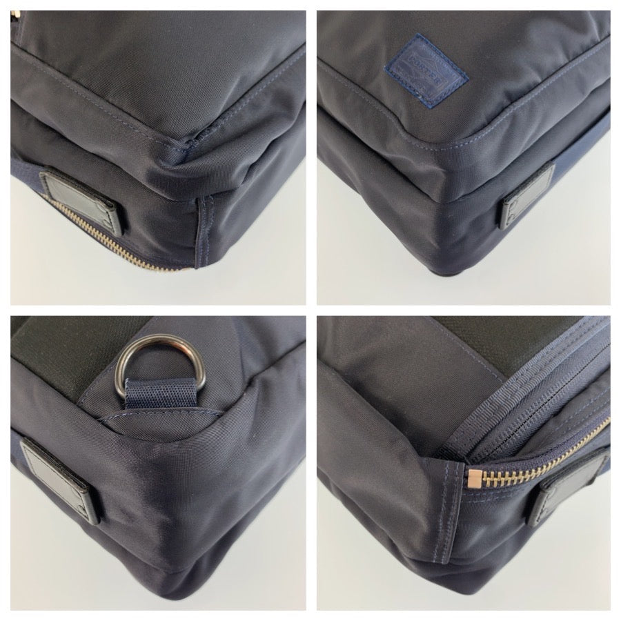 26224
PORTER ポーター リフト ネイビー シルバー金具 ナイロン ビジネスバッグ ブリーフケース リュック3way メンズ A23
