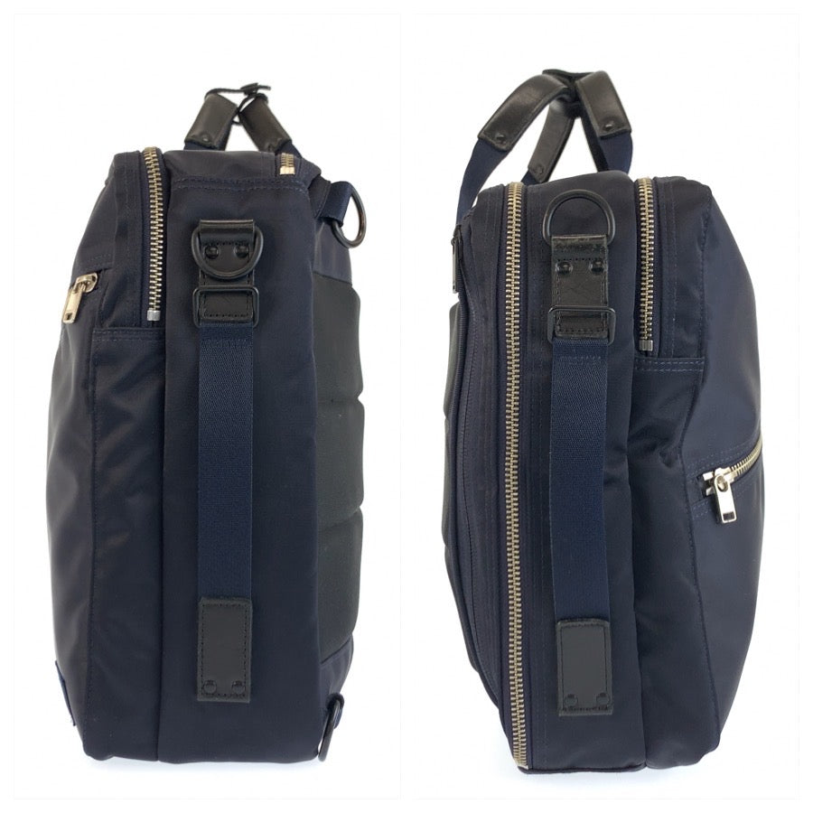 26224
PORTER ポーター リフト ネイビー シルバー金具 ナイロン ビジネスバッグ ブリーフケース リュック3way メンズ A23