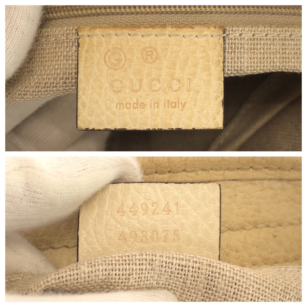 26228
GUCCI グッチ 2way ベージュ ゴールド金具 GGキャンバス / レザー 449241 ショルダーバッグ ハンドバッグ レディース AB35