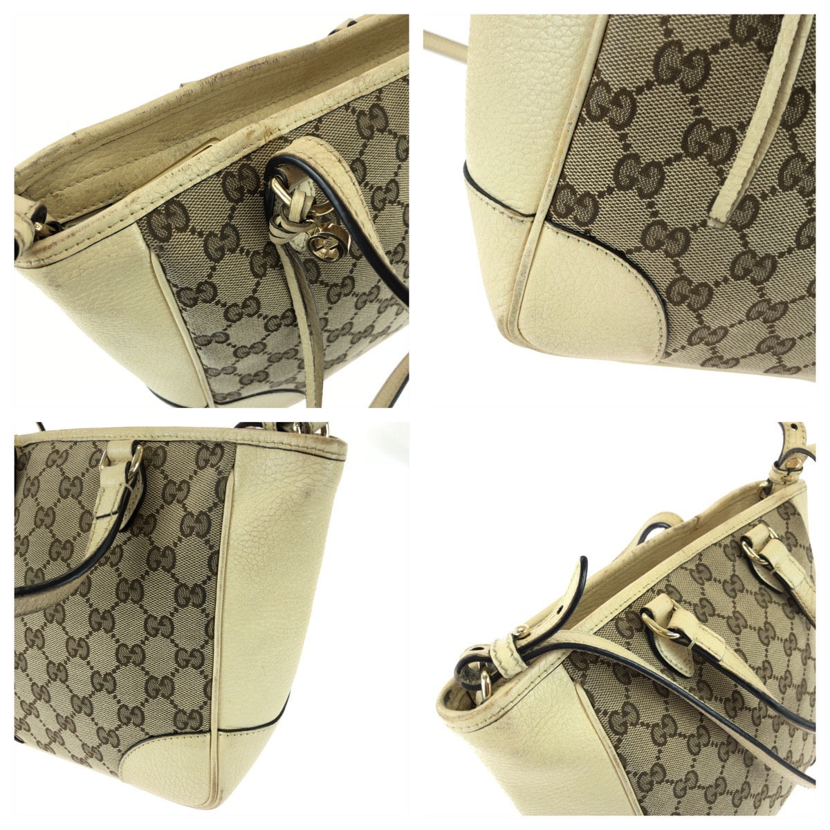 26228
GUCCI グッチ 2way ベージュ ゴールド金具 GGキャンバス / レザー 449241 ショルダーバッグ ハンドバッグ レディース AB35