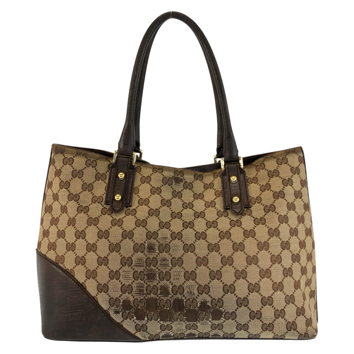 26230
GUCCI グッチ ホースビット シェリーライン ブラウン ベージュ ゴールド金具 GGキャンバス / レザー 137385 トートバッグ ショルダーバッグ レディース B23