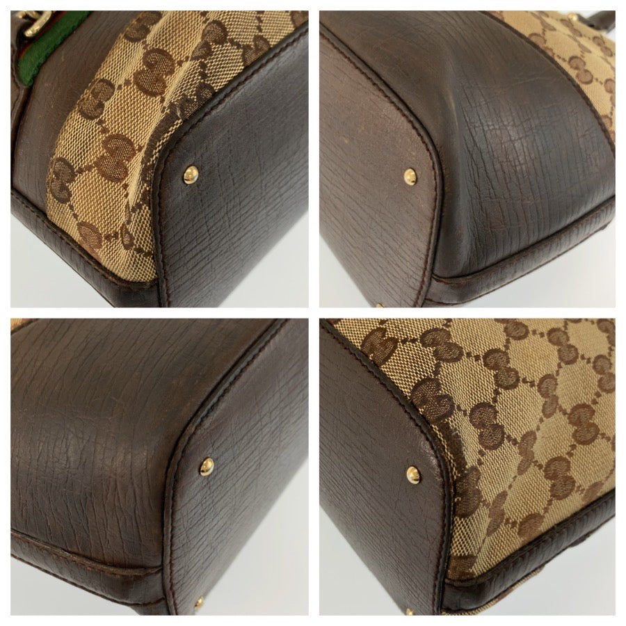 26230
GUCCI グッチ ホースビット シェリーライン ブラウン ベージュ ゴールド金具 GGキャンバス / レザー 137385 トートバッグ ショルダーバッグ レディース B23