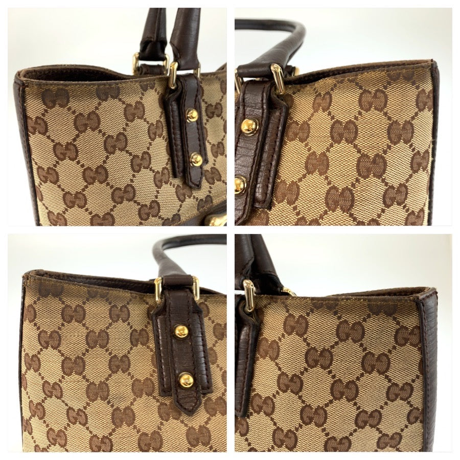 26230
GUCCI グッチ ホースビット シェリーライン ブラウン ベージュ ゴールド金具 GGキャンバス / レザー 137385 トートバッグ ショルダーバッグ レディース B23