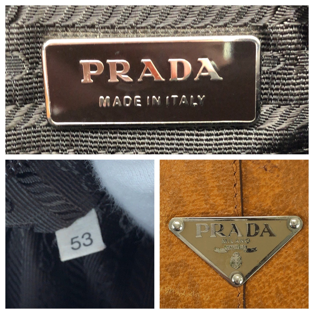 26233
PRADA プラダ ベージュ ブラウン シルバー金具 キャンバス / レザー ショルダーバッグ メッセンジャーバッグ レディース ABP30