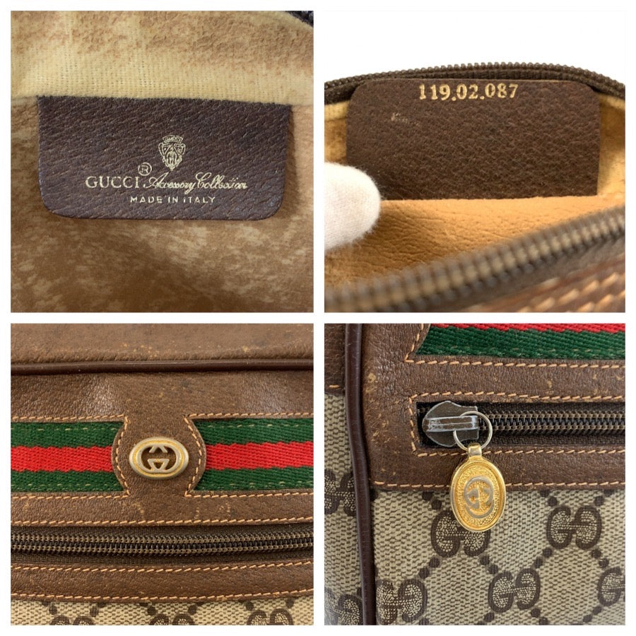 26235
GUCCI グッチ ヴィンテージ シェリーライン ブラウン ベージュ ゴールド金具 GGスプリームキャンバス / レザー 119 02 087 ショルダーバッグ ポシェット レディース AB35