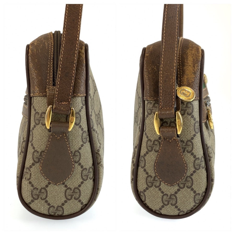 26235
GUCCI グッチ ヴィンテージ シェリーライン ブラウン ベージュ ゴールド金具 GGスプリームキャンバス / レザー 119 02 087 ショルダーバッグ ポシェット レディース AB35