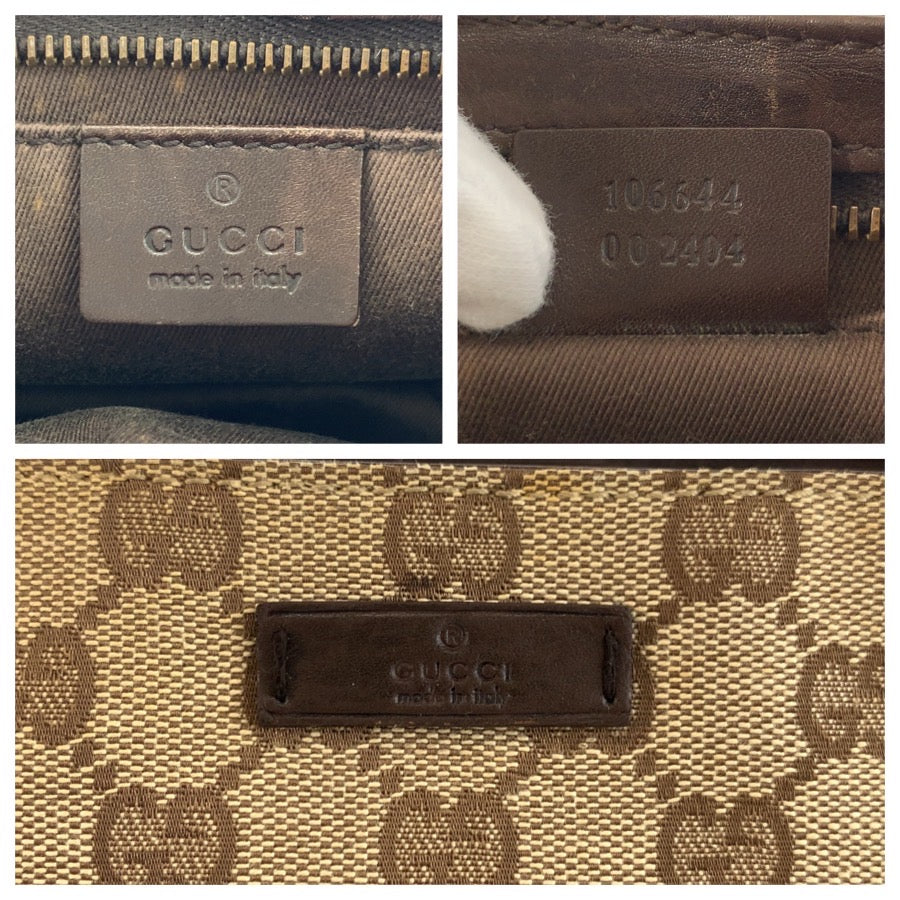 26238
GUCCI グッチ ブラウン ベージュ GGキャンバス 106644 ハンドバッグ アクセサリーポーチ レディース AB35