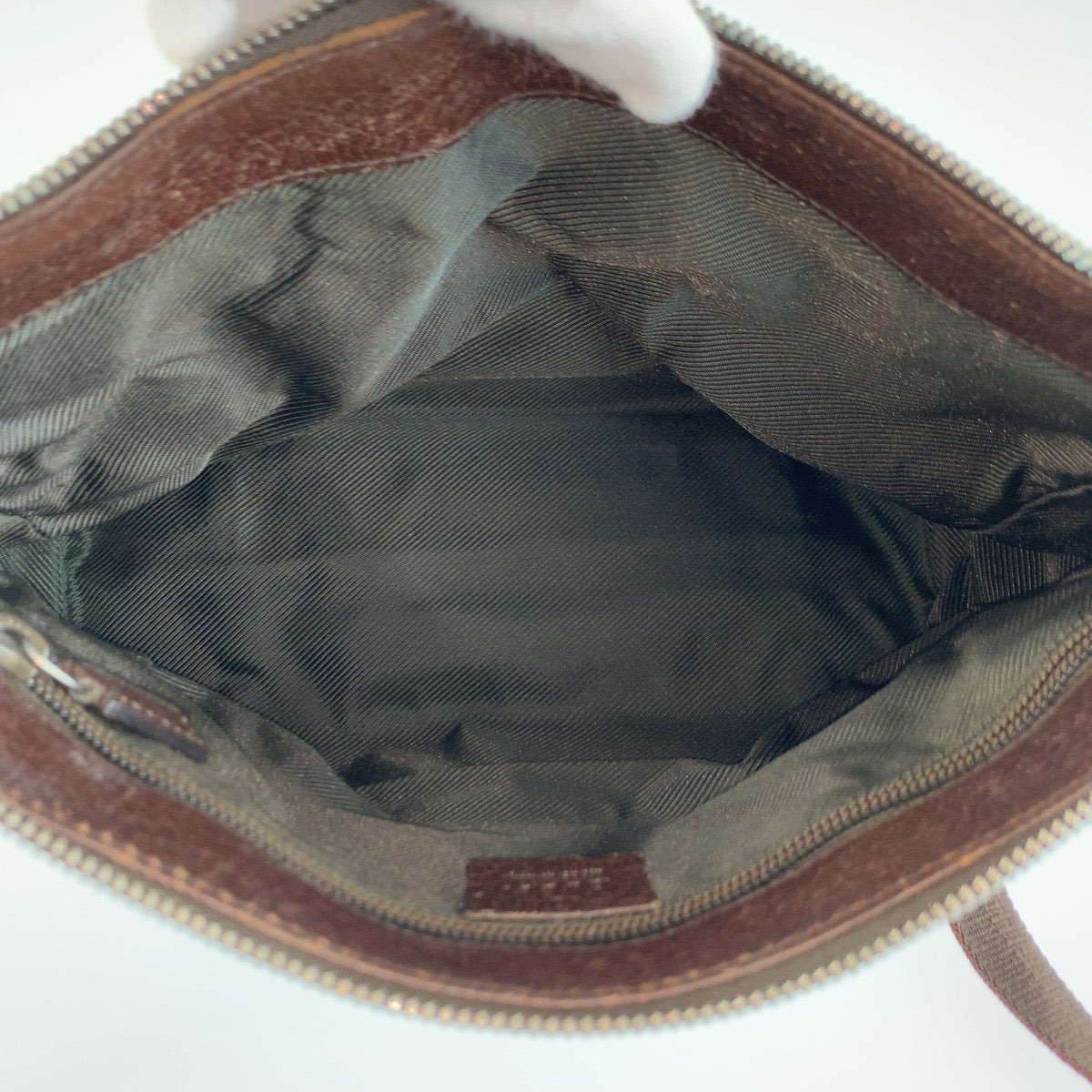 26239
GUCCI グッチ ベージュ ブラウン シルバー金具 GGキャンバス / レザー 114273 ショルダーバッグ メッセンジャーバッグ レディース AB35
