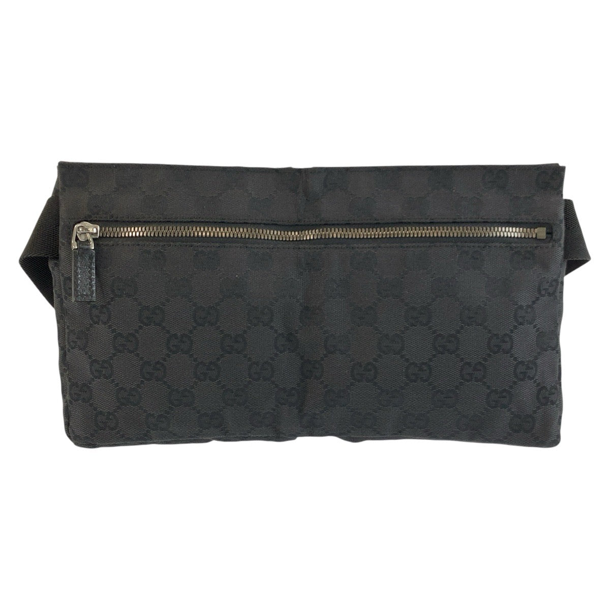 26245
GUCCI グッチ ブラック 黒 GGキャンバス / レザー 28566 ボディバッグ ウエストポーチ メンズ A42