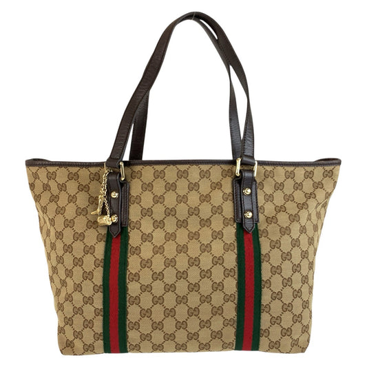 26246
GUCCI グッチ シェリーライン ベージュ ブラウン ゴールド金具 GGキャンバス / レザー 139260 トートバッグ ショルダーバッグ レディース ABP42