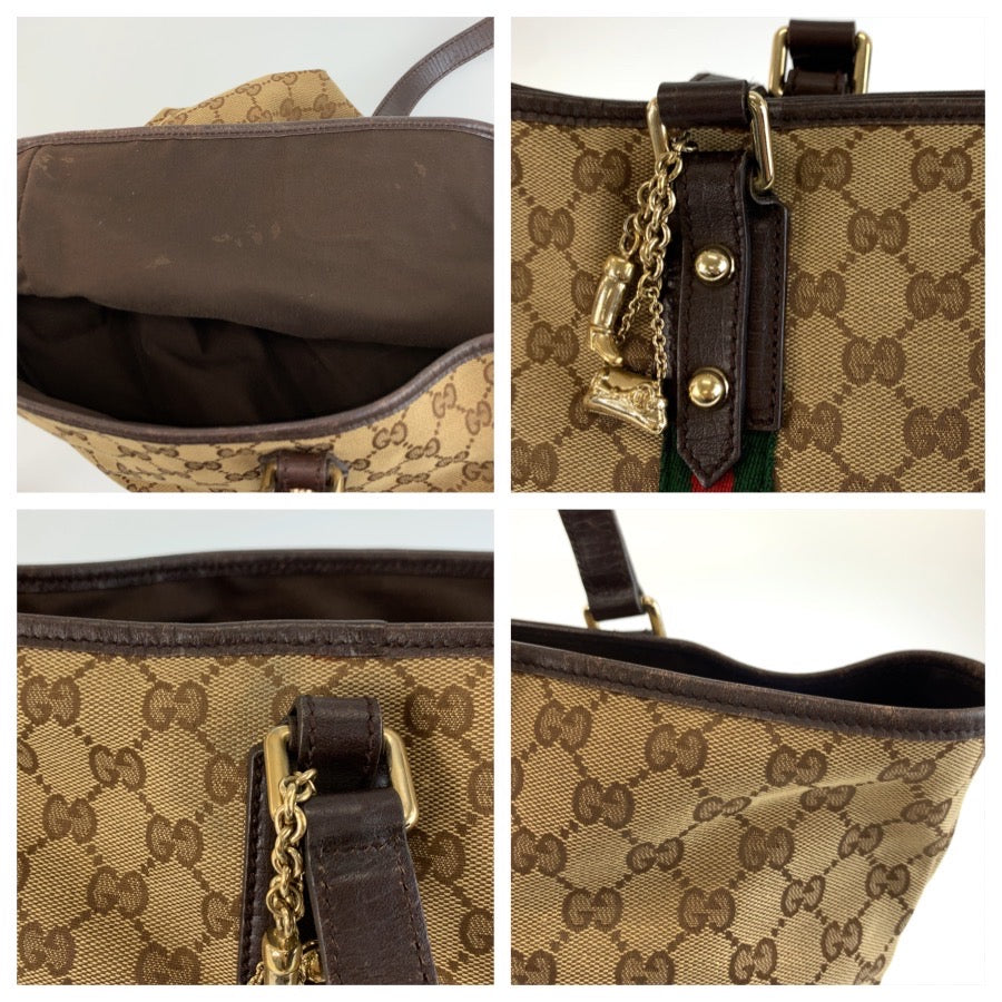 26246
GUCCI グッチ シェリーライン ベージュ ブラウン ゴールド金具 GGキャンバス / レザー 139260 トートバッグ ショルダーバッグ レディース ABP42
