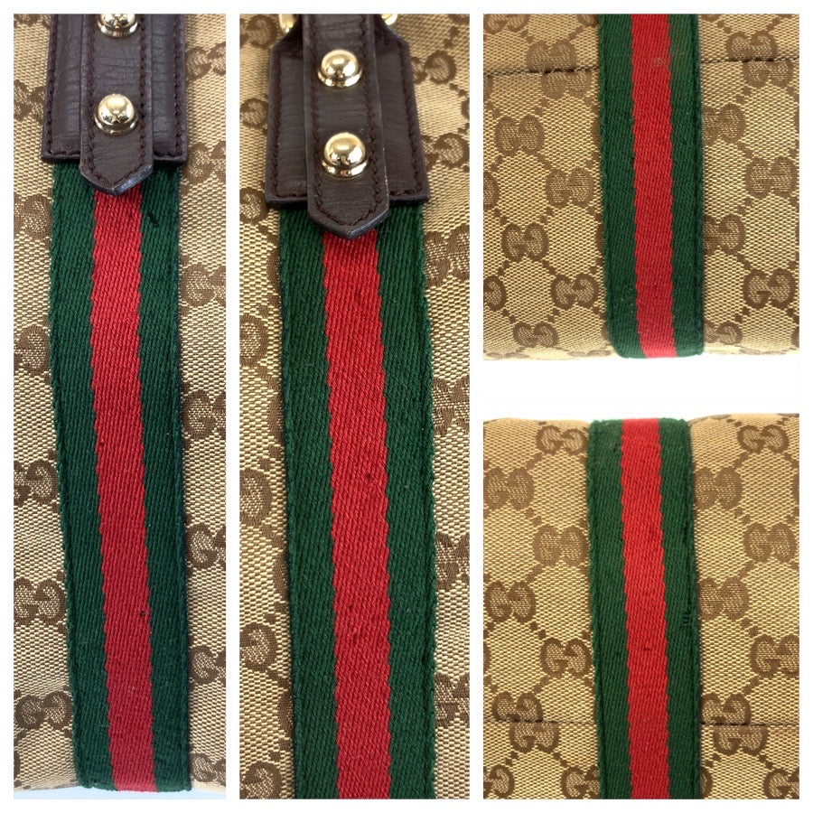 26246
GUCCI グッチ シェリーライン ベージュ ブラウン ゴールド金具 GGキャンバス / レザー 139260 トートバッグ ショルダーバッグ レディース ABP42