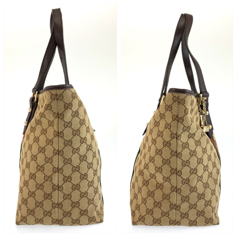 26246
GUCCI グッチ シェリーライン ベージュ ブラウン ゴールド金具 GGキャンバス / レザー 139260 トートバッグ ショルダーバッグ レディース ABP42