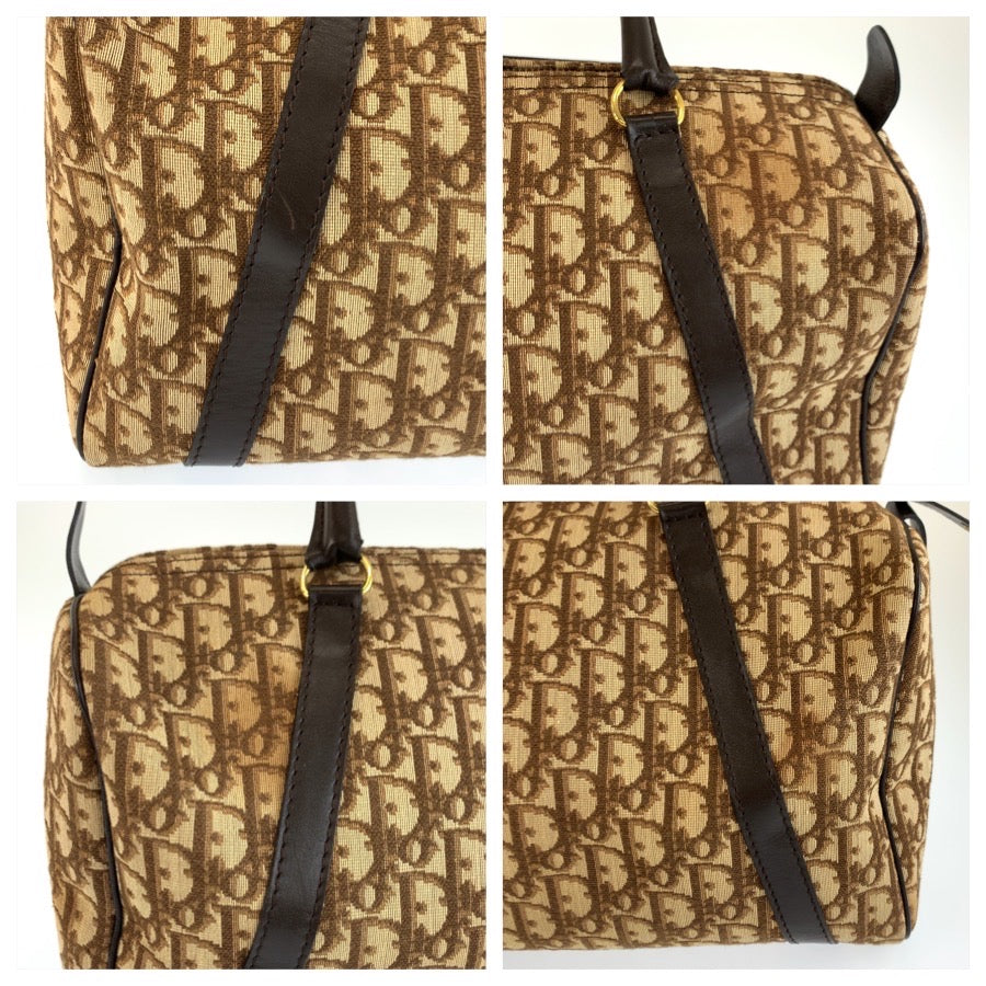 26247
Christian Dior クリスチャンディオール ヴィンテージ トロッター ブラウン ゴールド金具 キャンバス ハンドバッグ ボストンバッグ レディース A56