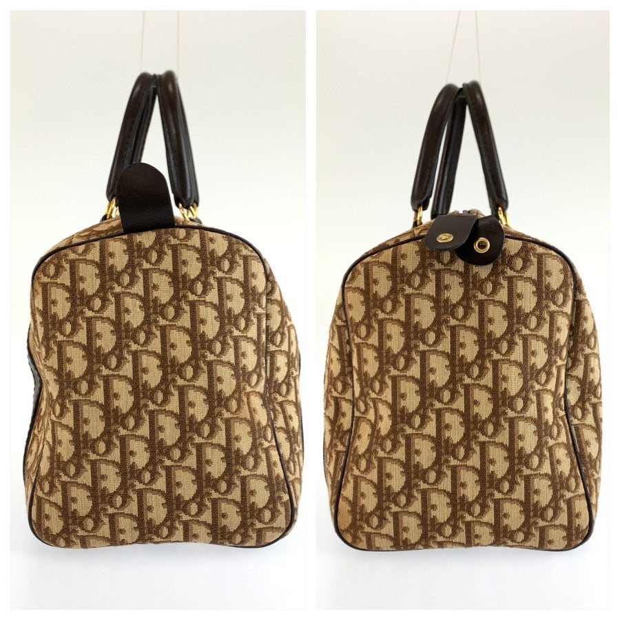 26247
Christian Dior クリスチャンディオール ヴィンテージ トロッター ブラウン ゴールド金具 キャンバス ハンドバッグ ボストンバッグ レディース A56