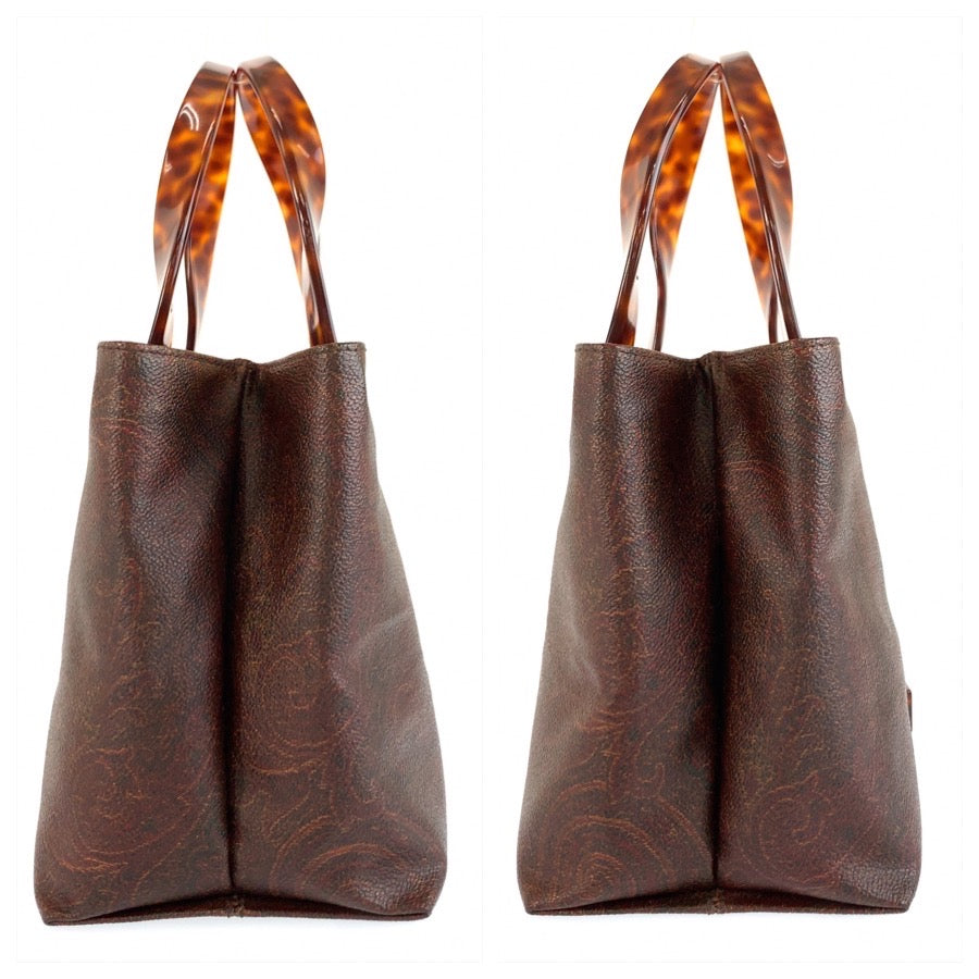 26248
ETRO エトロ ペイズリー柄 ワインレッド PVC N 1106801 ハンドバッグ トートバッグ レディース A23
