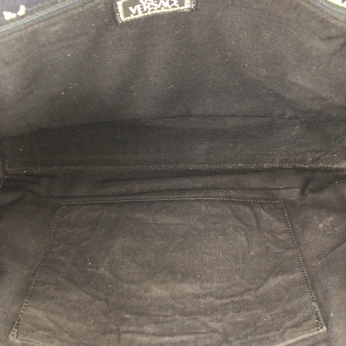 26249
VERSACE ヴェルサーチ ヴィンテージ サンバースト メデューサ マルチカラー ゴールド金具 キャンバス ショルダーバッグ トートバッグ レディース ABP42