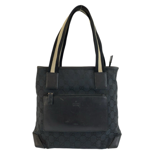 26250
GUCCI グッチ シェリーライン ブラック 黒 GGキャンバス / レザー 019 0402 トートバッグ ハンドバッグ レディース AB28
