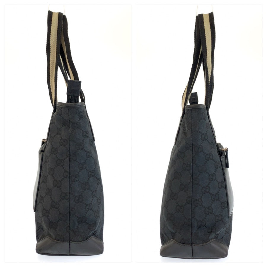 26250
GUCCI グッチ シェリーライン ブラック 黒 GGキャンバス / レザー 019 0402 トートバッグ ハンドバッグ レディース AB28