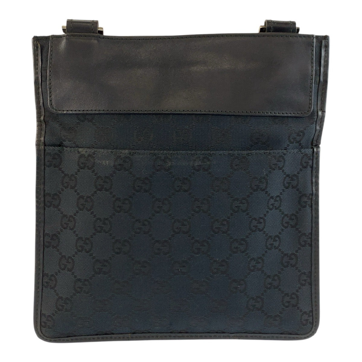 26251
GUCCI グッチ ブラック 黒 シルバー金具 GGキャンバス / レザー 019 0348 ショルダーバッグ ポシェット レディース ABP35