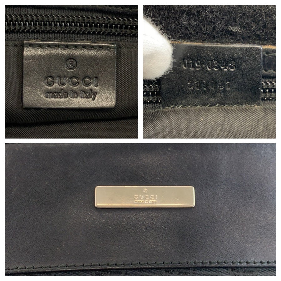 26251
GUCCI グッチ ブラック 黒 シルバー金具 GGキャンバス / レザー 019 0348 ショルダーバッグ ポシェット レディース ABP35