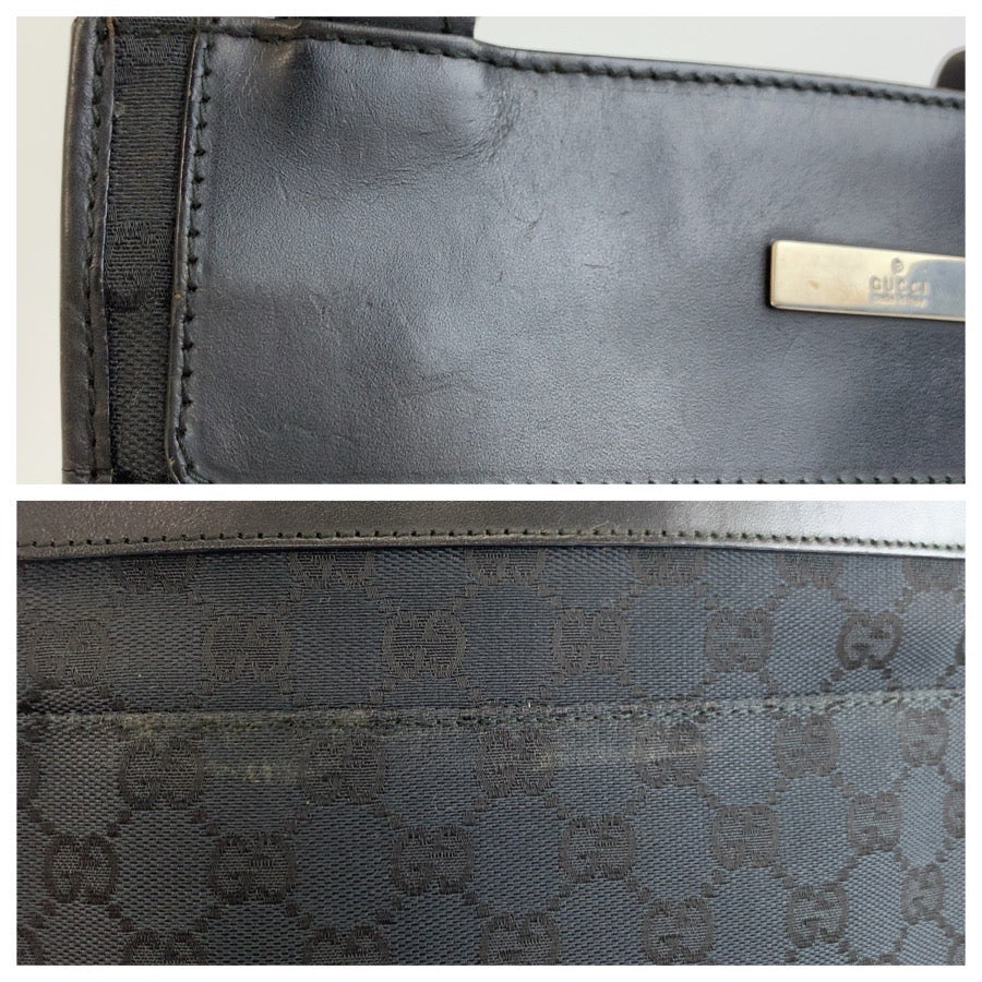 26251
GUCCI グッチ ブラック 黒 シルバー金具 GGキャンバス / レザー 019 0348 ショルダーバッグ ポシェット レディース ABP35