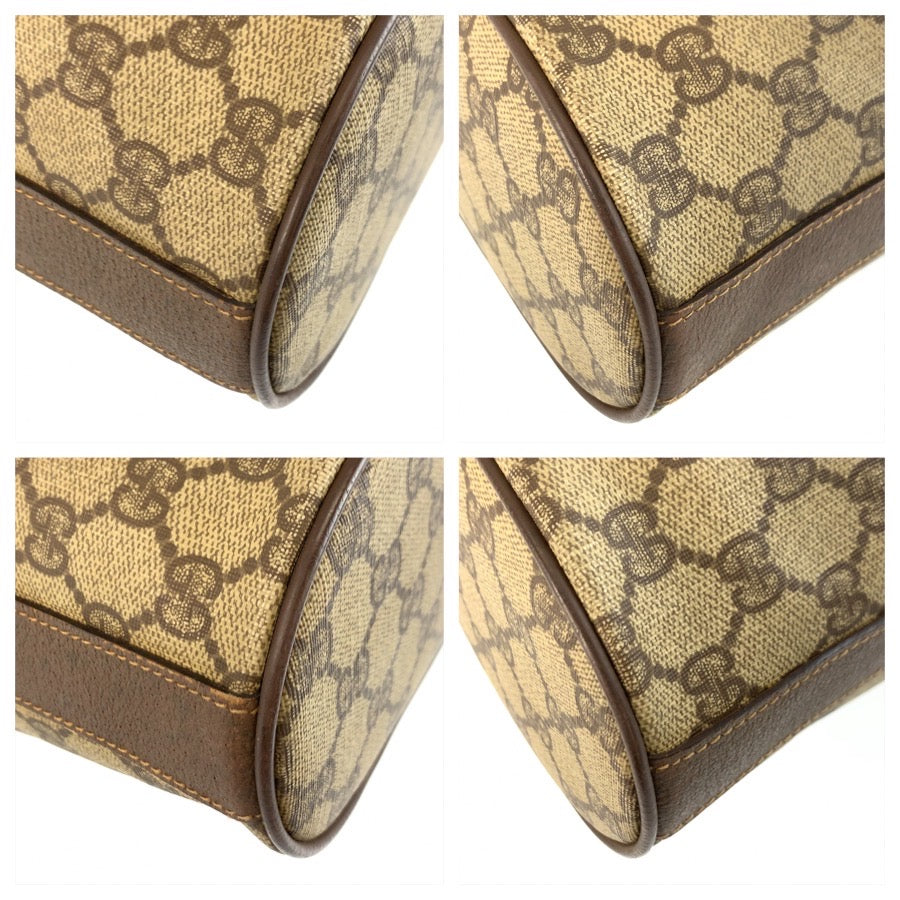 26257
GUCCI グッチ ヴィンテージ ベージュ ブラウン ゴールド金具 GGスプリームキャンバス / レザー 001 115 6179 ショルダーバッグ レディース ABP35
