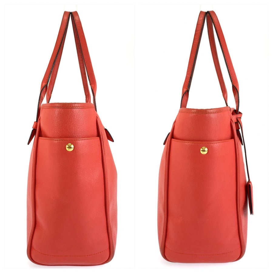 26264
LOEWE ロエベ ヘリテージ オレンジ レザー トートバッグ ハンドバッグ レディース AB35