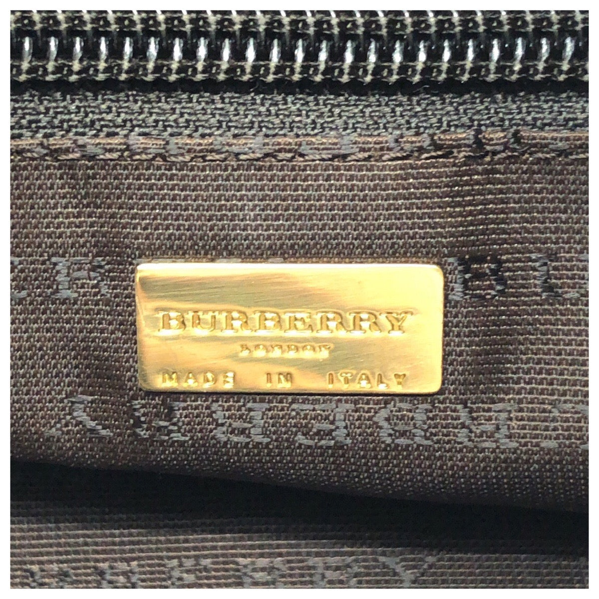 26267
BURBERRY バーバリー ヴィンテージ チェック柄 2way ベージュ ブラウン ゴールド金具 PVC / レザー ボストンバッグ ハンドバッグ メンズ ABP42