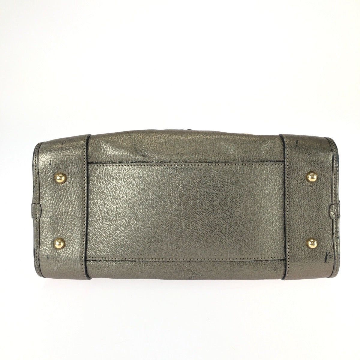 26268
LOEWE ロエベ アナグラム アマソナ28 ゴールド シルバーゴールド レザー ハンドバッグ ミニボストンバッグ レディース AB42