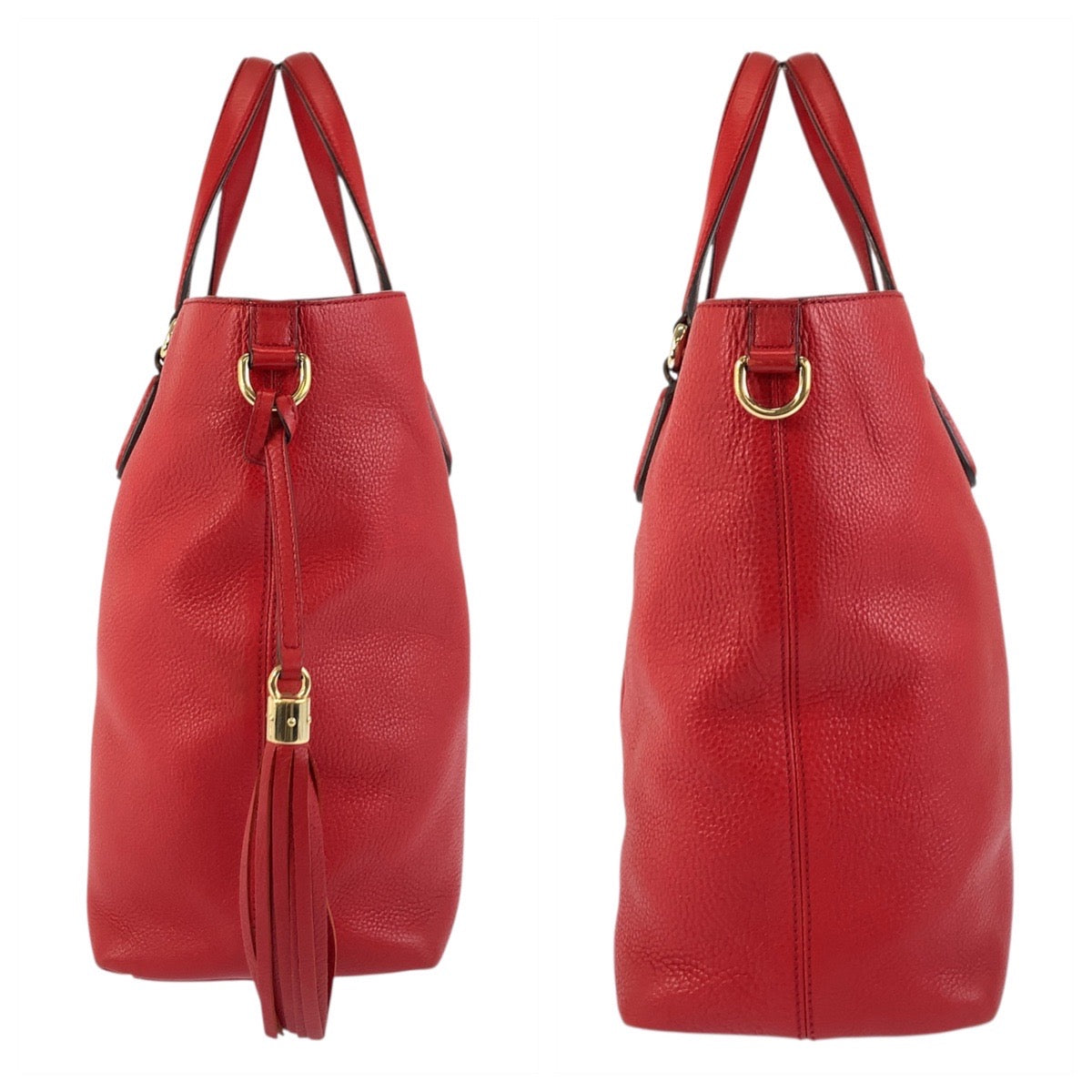 26273
GUCCI グッチ ソーホー レッド ゴールド金具 レザー 282303 トートバッグ ハンドバッグ レディース ABP68