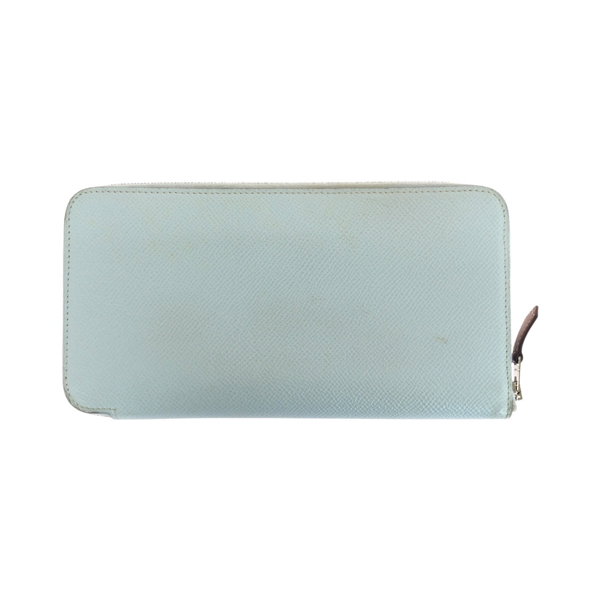 26277
HERMES エルメス アザップ シルクイン ロング ライトブルー シルバー金具 ヴォーエプソン / シルク 長財布 ラウンドファスナー Z刻印 レディース ABP48